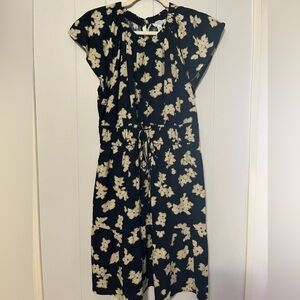 Time and Tru Black and Cream Floral Mini Dress